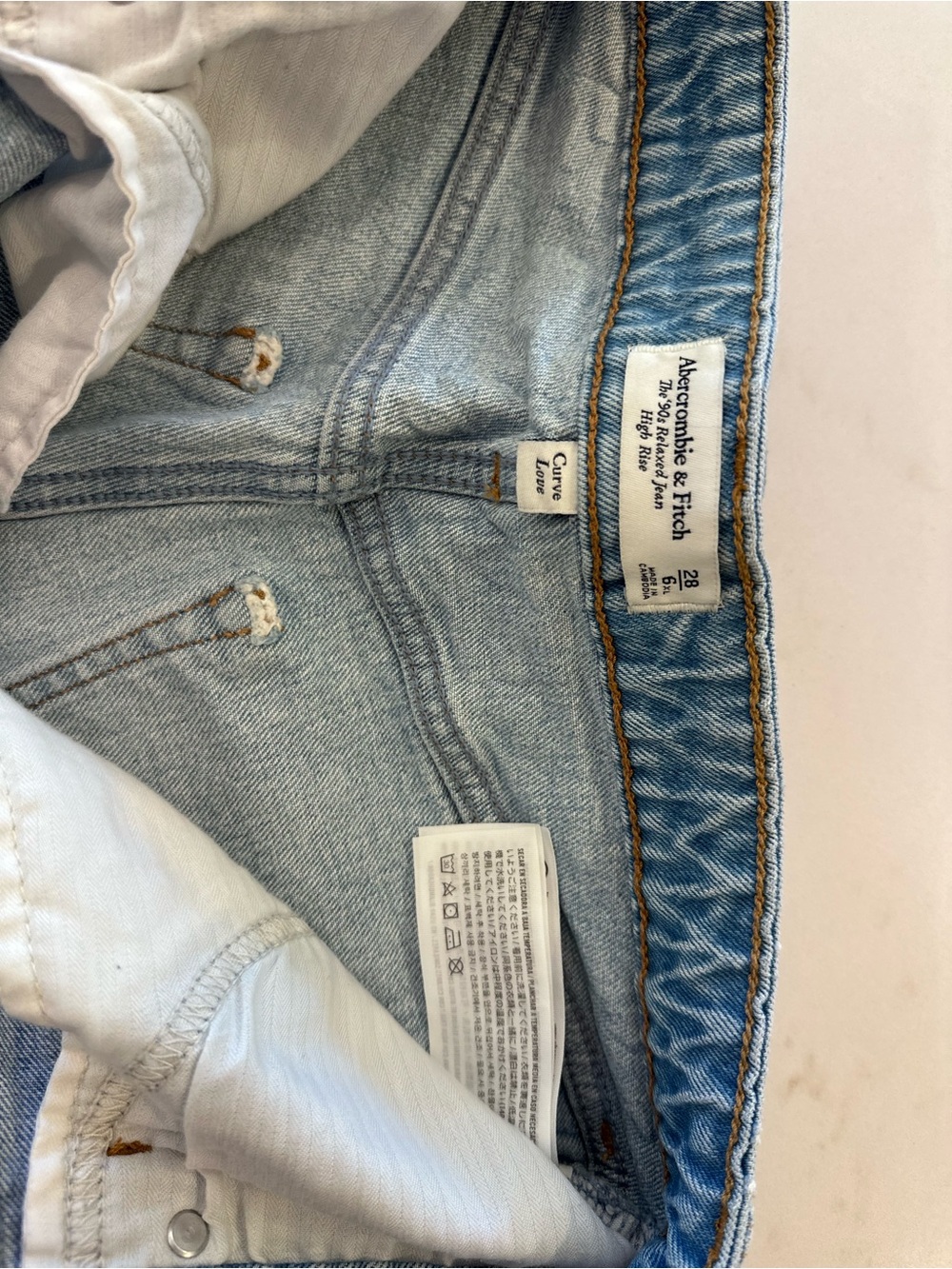 Abercrombie & Fitch Light Wash Straight-Leg Jeans - Picture 4 of 5